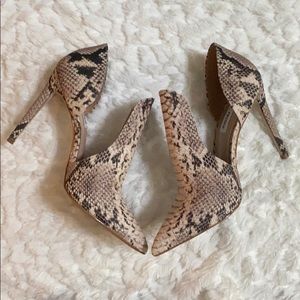 Steve Madden Used snake D’ Orsay heels. Size 8.5M